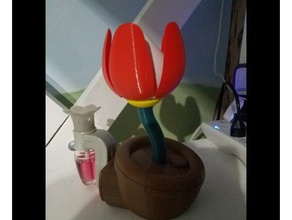 la floración de flor luz noche remix decoración lámpara el temporizador 3d print model - Mito3D