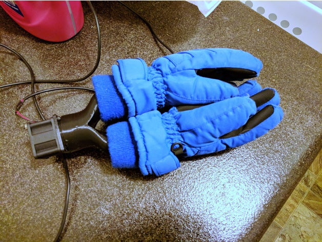 Ventola da 40mm y condotto scarponi - guanti asciutti adattatore parti nsfw 3D print model - Mito3D