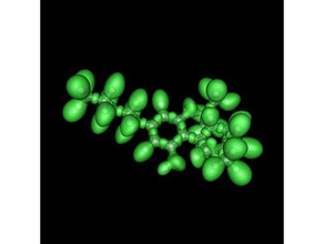 electronic cloud thc molecule physics & astronomy chemistry 3d print model - Mito3D