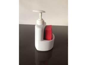 soap dispenser mutfak ve yemek iş ortamına uygun olmayan sabun Sünger tutucu 3d print model - Mito3D
