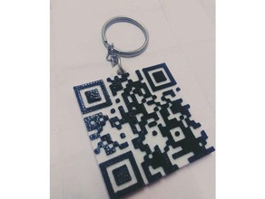 valentine day qr code keychain accessories cool express february geeky gift happy happyvalentinesday love pendant pgift propose valentinesday 3d print model - Mito3D