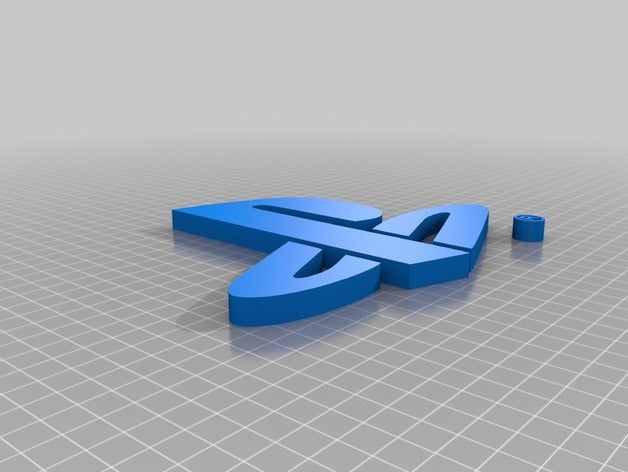 playstation logo les jeux vidéo la 3D print model - Mito3D