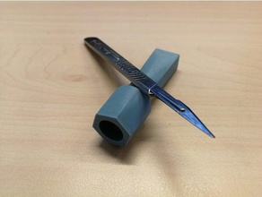 lame de scalpel couvercle à vis porte-outils & boîtes la le couteau prévention protecteur sécurité cas stockage bac sharp 3d print model - Mito3D