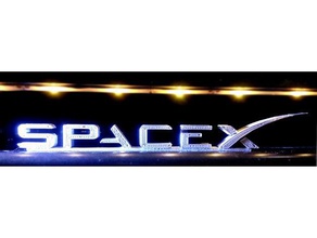spacex logo physique et l'astronomie bfr le cosmos elon de mars musc la fusée l'espace 3d print model - Mito3D