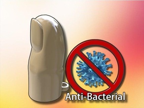 mysophobic dedo de mando llaveros anit-bacterianas anti-infecciosas anti-viral anti-virus los dedos la mano humana higiene higiénico forma higiénica llavero 3d print model - Mito3D