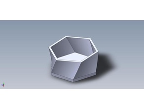 hexagonal pot bonsaï L'impression 3d 3d print model - Mito3D