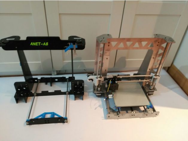 frame acero corte al laser 3mm anet a8 modificacion tatara - lasercutted steel fot modificated 3d printer parts mods upgrades 3D print model - Mito3D