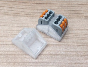 halterung f r wago 222 - 3&5 pin electronics support 3d print model - Mito3D