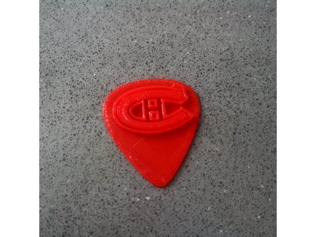 montreal canadiens guitar pick music habs nhl 3D print model - Mito3D