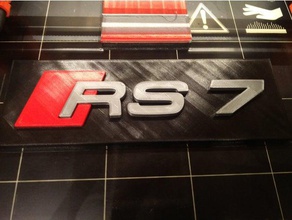 audi rs7 logo de l'automobile cloud3d 3d print model - Mito3D