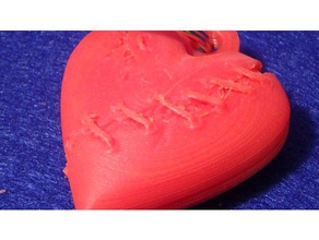 kalp Anahtarlık gizli kırık 3d print model - Mito3D