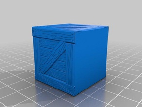 caixa de madeira brinquedo & acessórios para jogos caixote dnd prop 3d print model - Mito3D