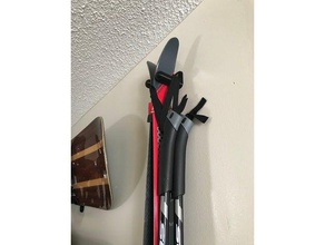cross country ski wall mount 3d print model - Mito3D