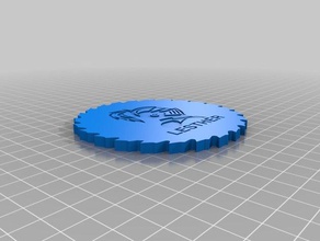 coaster dairesel lesther gördüm dekor testere iç içecek promosyon 3d print model - Mito3D
