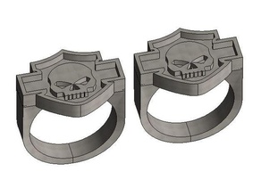 anillos harley rings calavera davidson jewellery 3d print model - Mito3D