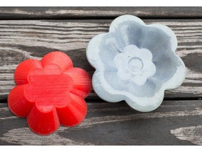 piccolo drappo di stampi fiore esagono ottagono strumenti disegno la ceramica strumento utensili argilla piatto formazione muffa ceramiche 3d print model - Mito3D