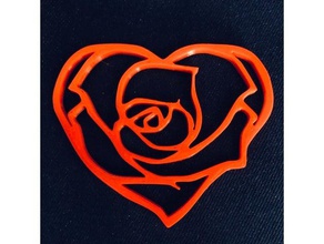 kalp gül sanat 3d baskı güzel kutlama dekorasyon düzine çiçek aşık kalpler Sevgililer Günü aşk severler iş ortamına uygun olmayan süs yaprakları kırmızı güller rose valentine valentinesday hediyeleri hediye 3d print model - Mito3D