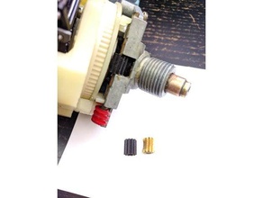 porsche 924 odometer worm wheel 10 tooth automotive gear 3d print model - Mito3D