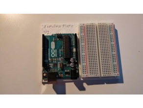 minimalistic arduino plate uno breadboard electronics case easy print minimalist simplistic small 3d print model - Mito3D