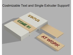 status-label angepasst werden Haushalt label Etiketten label-Inhaber Namensschild-Etikett status status-Token 3d print model - Mito3D