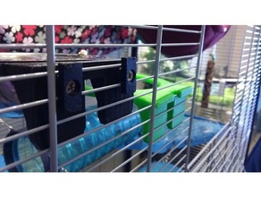 besleme bardak tutucu kafesi monte edin hayvanlar hayvan kuş kase kafes kap aksesuarlar hamster fare sıçan 3d print model - Mito3D