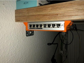 unifi switch wall under table mount computer 3d print model - Mito3D
