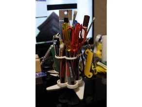 multipurpose pen stand -last standing- office 3d print model - Mito3D