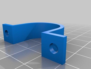 customisable cable mount organization clip pipe 3d print model - Mito3D