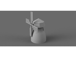 windmill buildings & structures folk miniature miniatures model scale 3d print model - Mito3D