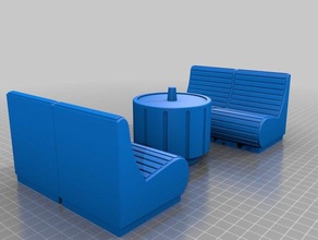 cantina booth ayarlayın oyuncaklar ve oyunlar sandalye masa mos eisley star wars 3d print model - Mito3D
