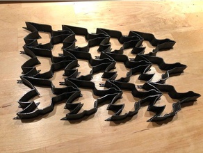 repeating bird pattern cookie cutter kitchen & dining mc escher 3d print model - Mito3D