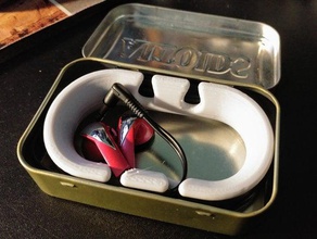 earbud sp0ol remixada de ajuste altoids estanho o áudio os auscultadores a música 3d print model - Mito3D