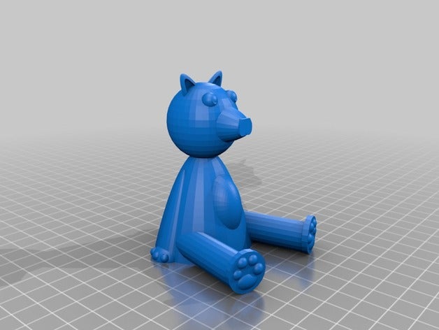 wilder-oso La impresión en 3d a los animales osos cachorros peluche juguetes 3D print model - Mito3D