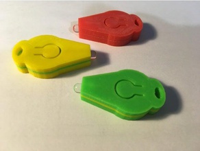 flashlight keyring led miniature accessories 3d print model - Mito3D
