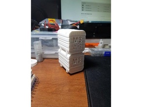 empilable matériel de boîtes retombées inspiré les conteneurs bureau l'organisateur l'organisation organisateur empilables contenants 3d print model - Mito3D