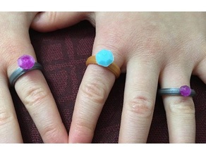 anneau de gemme bijoux enfants jouet gem l'anneau 3d print model - Mito3D