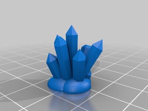 küçük kristal taşlar dışarı büyüyen 3d baskı 3d print model - Mito3D