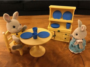 impilabile piatti di casa bambola giochi e giocattoli calico critter critters tazza piatto delle bambole mobili la piastra 3d print model - Mito3D