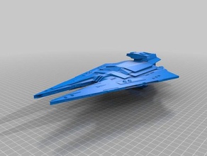 relentless models galactic empire imperial class star destroyer wars ships 3d print model - Mito3D