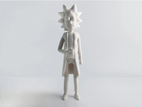 rick sanchez rilavorazione sculture cartone animato carattere figura guarda il match 3d print model - Mito3D