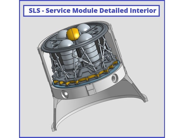 sls - módulo de serviço do interior modelos 3dmodel esa marte modelo a lua nasa orion foguete ciência o ensino ciências espaço nave espacial haste 3D print model - Mito3D