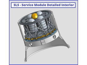 sls - module de service intérieur modèles 3dmodel l'esa mars modèle lune la nasa orion fusée science l'enseignement des sciences le l'espace vaisseau spatial tige 3d print model - Mito3D