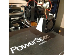 ventola - wanhao powerspec duplicatore i3 Stampante 3d parti condotto della le più fredde di raffreddamento 3d print model - Mito3D