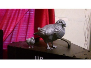 şişman güvercin hayvanlar 3d print model - Mito3D