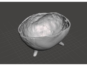 cranio umano ciotola replica oggetti di scena l'osso le ossa halloween umana spaventoso scheletro teatro 3d print model - Mito3D