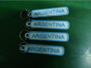 Arjantin Anahtarlık işaretler ve logolar 3d logosu llavero logo regalo 3d print model - Mito3D