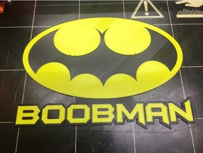 boobman logotipo sinais e logotipos 3d print model - Mito3D