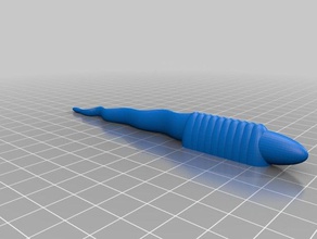 wilderrig-ribbed-wiggler 3d printing bait lures plasic silicone soft worm 3d print model - Mito3D