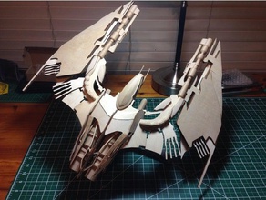 glaive display stand hobby laser mestiere modello star citizen 3d print model - Mito3D