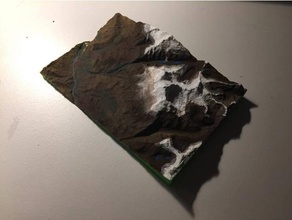 el huascar n highest peak peru mountain terrain topography 3d print model - Mito3D